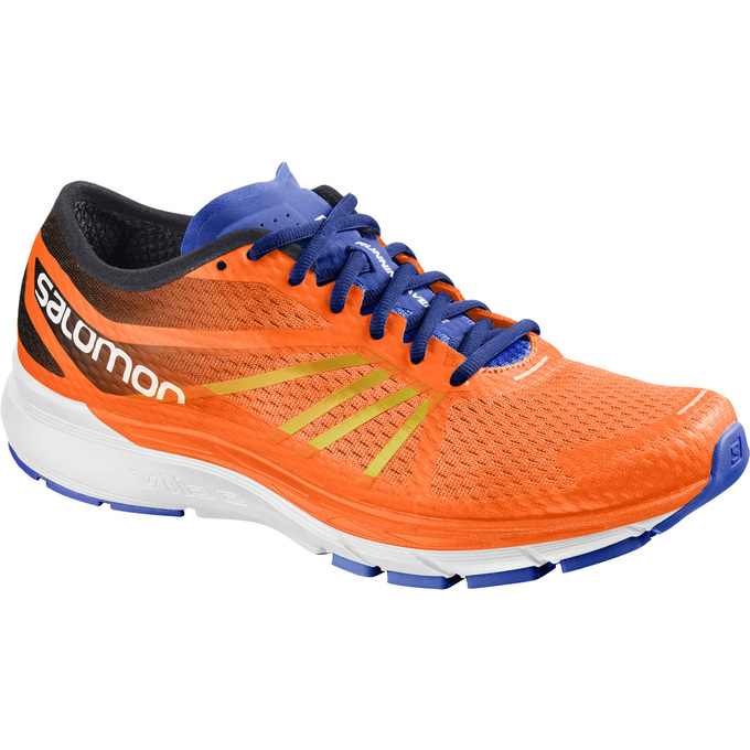 SALOMON SONIC RA PRO Philippines - Men's Running Shoes - Orange/White | 352079-TUS